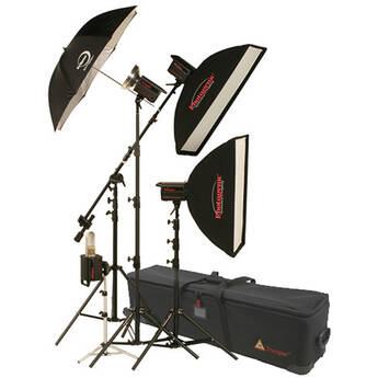 Photogenic 1,500W/s PowerLight 4 Light Studio Kit with PocketWizard (120V)