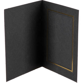Tap Profit Line T-50 Portrait Folders (25-Pack, Black/Gold, 5 x 7")