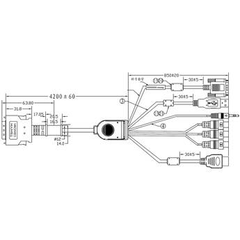 Xenarc 26-Pin TSH/CSH/CNH/GSH Series Monitor Multi-Input A/V Cable (16.4')