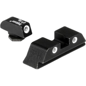 Trijicon Bright & Tough Night Sight for Glock Standard Frame (Green Front, Orange Rear Lamps) (White Outline Front and Rear)