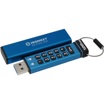Kingston 128GB IronKey Keypad 200 USB-A 3.2 Gen 1 Flash Drive