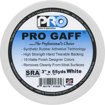 ProTapes Pro Gaffer Tape (3" x 55 yd, White)