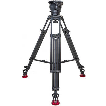 SEEDER T100A2 T100 Fluid Head with Two-Stage Aluminum Tripod System with Mid-Level Spreader