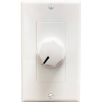 Speco Technologies WAT10DW 10W Wall-Mount Volume Control (White Plate, White Knob)