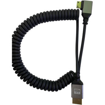 DigitalFoto Solution Limited Coiled Right-Angle Mini-HDMI to HDMI Cable (1.6 to 7.9')