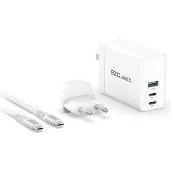 EZQuest UltimatePower 90W 3-Port GaN USB Type-C PD Wall Charger
