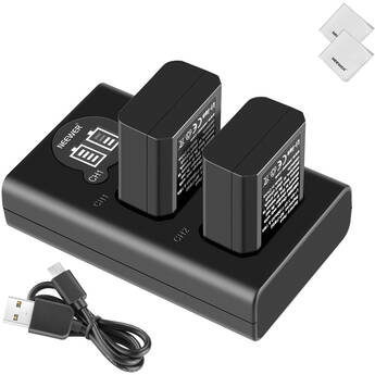 Neewer Dual Battery Charger & NP-FW50 Batteries Kit (1100mAh)