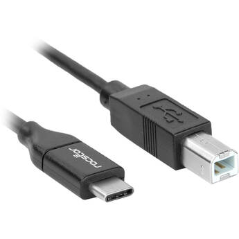 Rocstor USB-C to USB-B 2.0 Male Cable (Black, 6')
