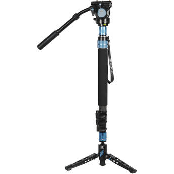 Sirui P-424FS 4-Section Carbon Fiber Monopod with VH-10 Video Head
