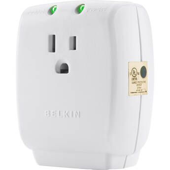 Belkin F9H100-CW One Outlet Wall-Mount Home Series Surge-Cube Protector