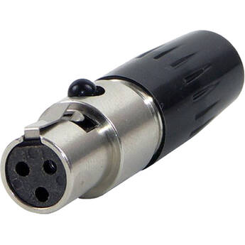 Switchcraft TA3FLX Tini-QG 3-Pin Mini-XLR Female Cable Mount Connector with Large Flex Relief (Nickel)
