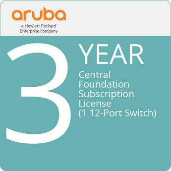 Aruba Central Foundation 8 to 12-Port 2500 & 6100 Series Switch License (3-Year, 1 Switch)