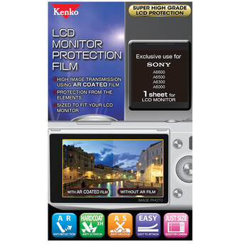 Kenko LCD Monitor Protection Film for the Sony a6600, a6500, a6300, or a6000 Camera