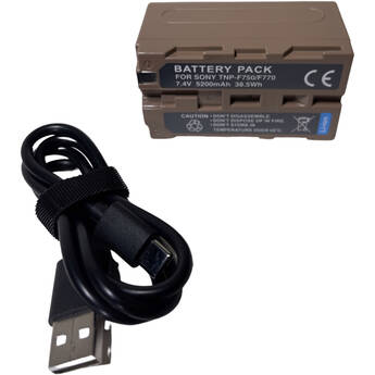 Bescor NP-F750 Lithium-Ion Battery with USB-C Charging Port (5200mAh)