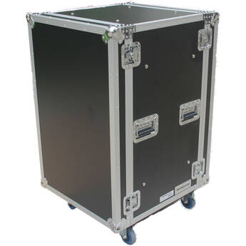Antakipro 18 RU Fly Drive Shockmount Case with Laptop Shelf & Wheels