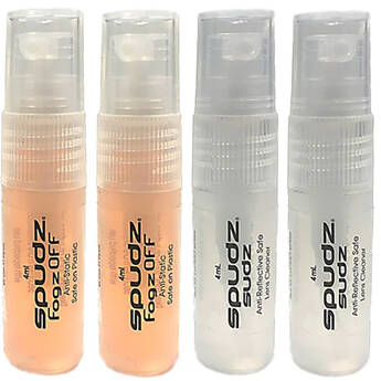 Spudz FogzOFF Anti-Fog Spray and Sudz Lens Cleaner Spray (4-Pack)
