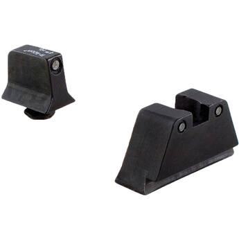 Trijicon Bright & Tough Night Sight for Glock Standard Frame (Suppressor) (Green Front, Yellow Rear Lamps) (Black Outline Front & Rear)