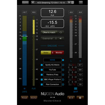 NuGen Audio MasterCheck Loudness Metering Plug-In (Upgrade)