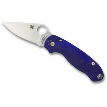 Spyderco Para 3 Folding Knife (Satin Blade, Blue/Purple Handle)