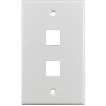 Simply45 S45-3202W 2-Port Single-Gang Keystone Wall Plate (White)