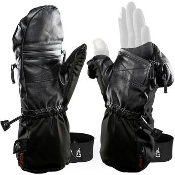 The Heat Company Shell Mittens (Size 8-9, Black)