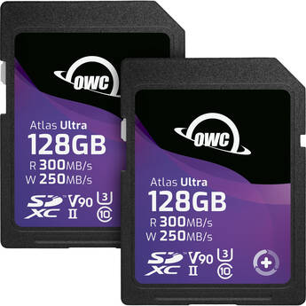 OWC 128GB Atlas Ultra UHS-II SDXC Memory Card (2-Pack)