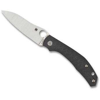 Spyderco Kapara Folding Knife (Satin Blade, Black Handle)