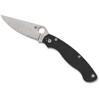 Spyderco Military 2 Folding Knife (Satin Blade, Black G10 Handle)