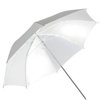 Impact White Satin Umbrella (45")