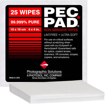 Photographic Solutions PEC-PAD Photo Wipes (4 x 4", 25 Wipes)