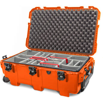 Nanuk 962 Wheeled Hard Case with Padded Divider Insert (Orange, 70L)