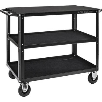 ConeCarts Large 3-Shelf Workstation Cart
