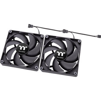 Thermaltake CT120 PC Cooling Fan (Black, 2-Pack)