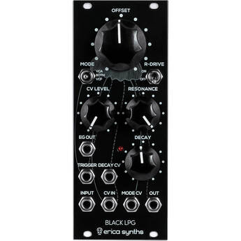 Erica Synths Black LPG Low-Pass Gate Eurorack Module (10 HP)