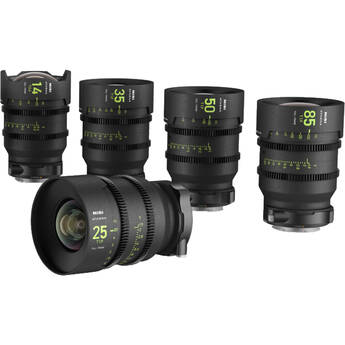 NiSi ATHENA Prime T2.4/1.9 Full-Frame 5-Lens Kit (RF Mount, Drop-In Filter)