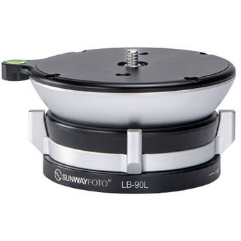 Sunwayfoto LB-90L Leveling Base with External Bubble Level (Silver)