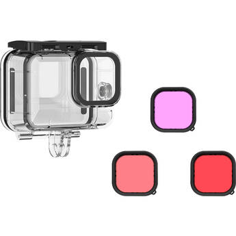 TELESIN Underwater Housing & Lens Filter Kit for GoPro (Purple, Red & Magenta)