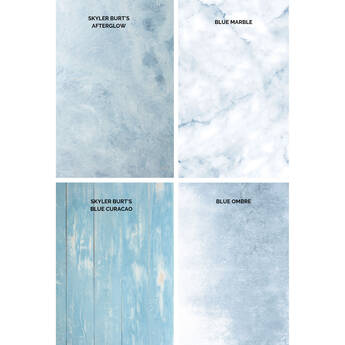 Best Ever Backdrops Portable Photography Backdrops (Blues, 24 x 36")