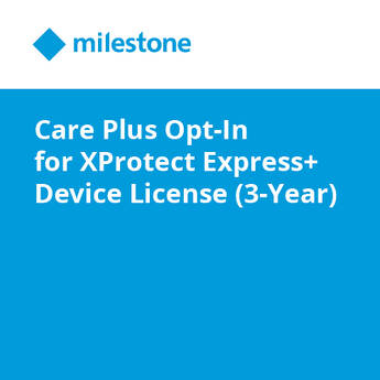 Milestone Care Plus Opt-In for XProtect Express+ Device License (3-Year)