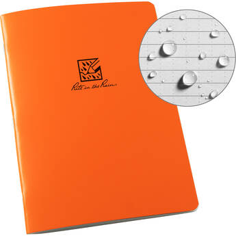 Rite in the Rain Stapled Notebook (Universal Page Pattern, Orange)