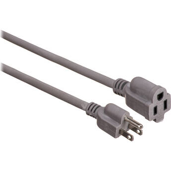 Watson AC Power Extension Cord (14 AWG, Gray, 15')