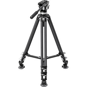 Leofoto LVC-253C Carbon Fiber Twin Leg Tripod with BV-15 Video Head System