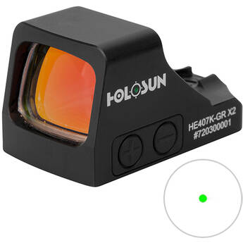 Holosun HS407K Micro Reflex Sight (6 MOA Green Dot Reticle)