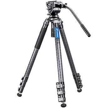 Leofoto LVM-324C 4-Section Carbon Fiber Manba Tripod with BV-10 Head System