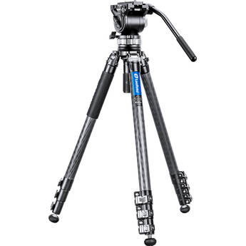Leofoto LVM-324C 4-Section Carbon Fiber Manba Tripod with BV-15 Head System