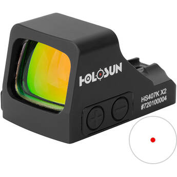 Holosun HS407K Micro Reflex Sight (6 MOA Red Dot Reticle)