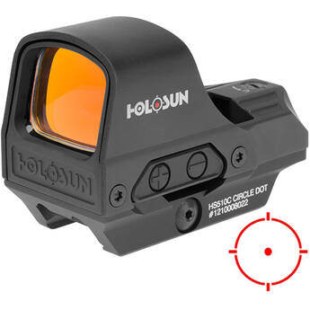 Holosun HE510C Open Reflex Sight (Red Circle-Dot Reticle, Charcoal)