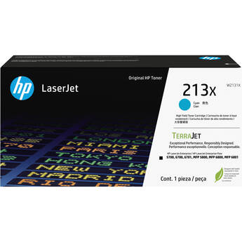 HP 213X TerraJet High Yield Original LaserJet Toner Cartridge (Cyan)