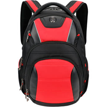 Swissdigital Circuit Antibacterial Backpack (Black and Red)
