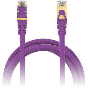 Power Technologies Snagless Network Cables with Gold-Plated RJ45 Connectors (10', Purple)